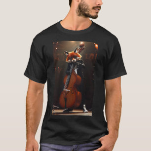 Seelenvolle Jazz-Fuchs-Kontrabass-Spieler T-Shirt