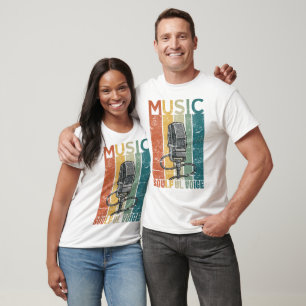 SEELENVOLLE STIMME VINTAGE-MUSIKDESIGN T-Shirt