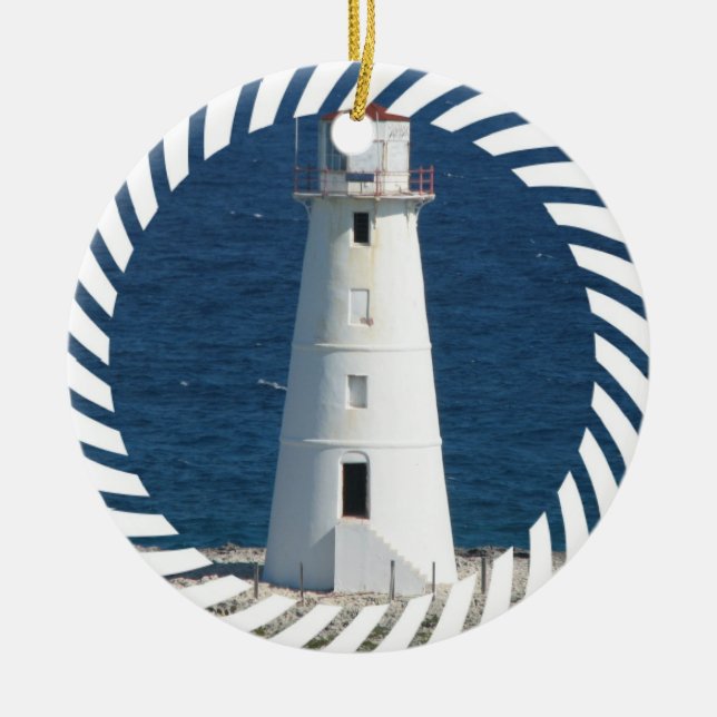 Seeleuchtturm-Verzierung Keramik Ornament (Vorne)