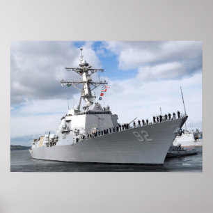 Seeleute bemannen die Schienen Poster