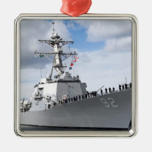 Seeleute bemannen die Schienen Silbernes Ornament