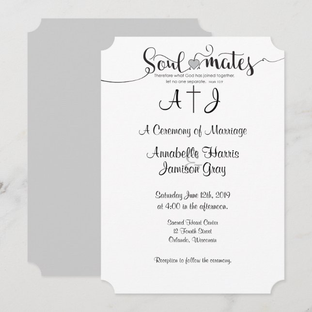 Seeleute Christliche Hochzeit Einladung (Vorne/Hinten)