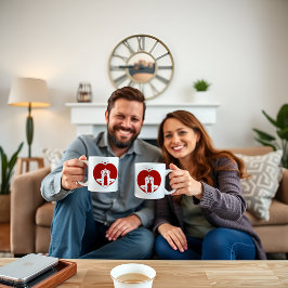 Seeleute in harmonischen Personalisierten Paaren M Kaffeetasse