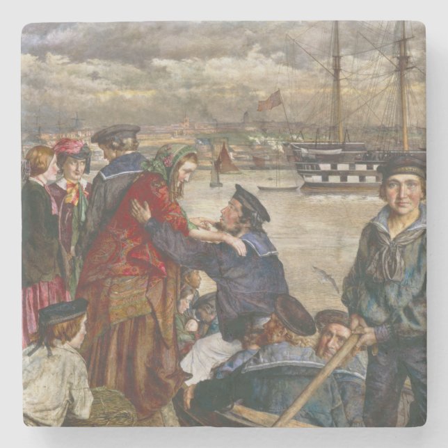 Seeleute und Ehefrauen (von John Lee) Steinuntersetzer (Vorderseite)