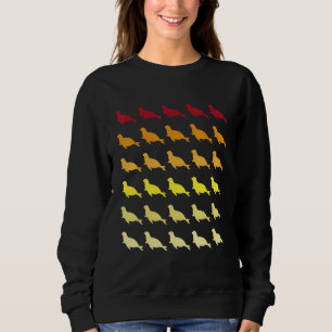 Seelöwe Retro-Tiermuster Sweatshirt