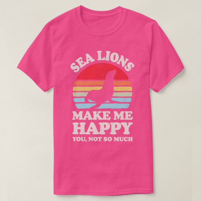 Seelöwen machen mich glücklich, wenn ich ein Sonne T-Shirt (Design vorne)