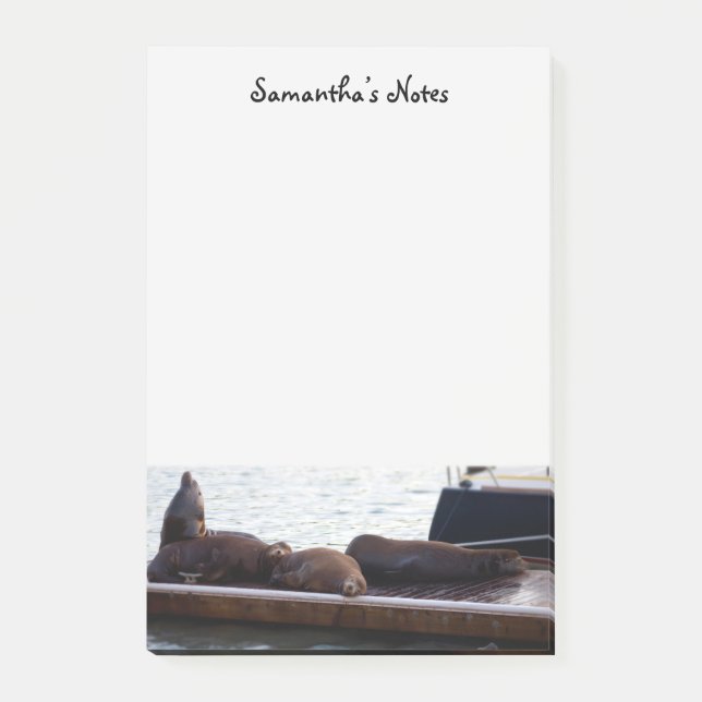 Seelöwen nach der Verabschiedung Post-it Klebezettel (Vorderseite)