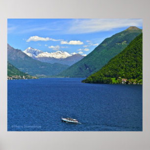 "SEELUGANO" LEINWAND GLOSSDRUCK POSTER