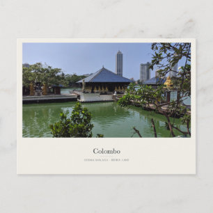 Seema Malaka Tempel am Colombo Beira Lake Postkart Postkarte