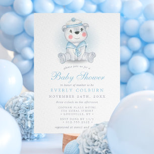 Seemann Bär Nautical Baby Shower Einladung