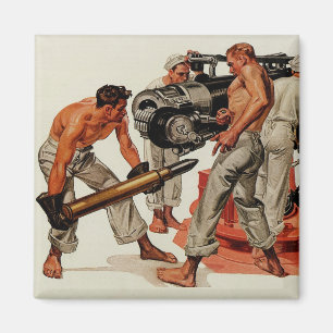 Seemann-große Stücke, die das große Gewehr lade Magnet