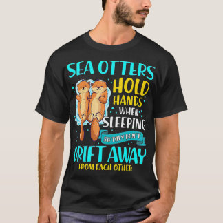 Seemänner halten Hände, wenn sie Niedlichen Otter T-Shirt