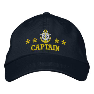 Seemannkapitän-Seemotiv Bestickte Baseballkappe