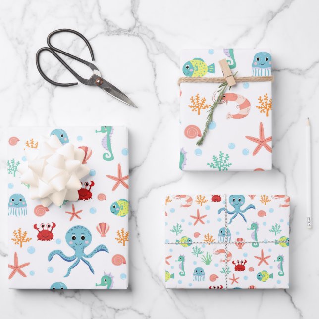 Seemannskörper Geschenkpapier Set (Vorderseite)