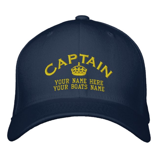 Seemannyacht captains Segeln Bestickte Baseballkappe (Vorderseite)