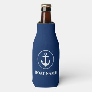 Seemarine-Blau-Anker Ihr Boots-Name Flaschenkühler