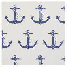 Seemarine-Blau-Anker-Muster