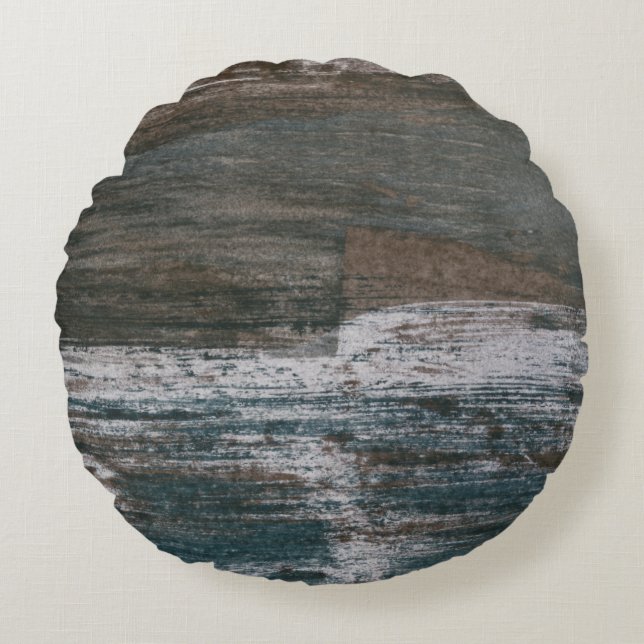 Seemauer II Rundes Kissen (Vorderseite)