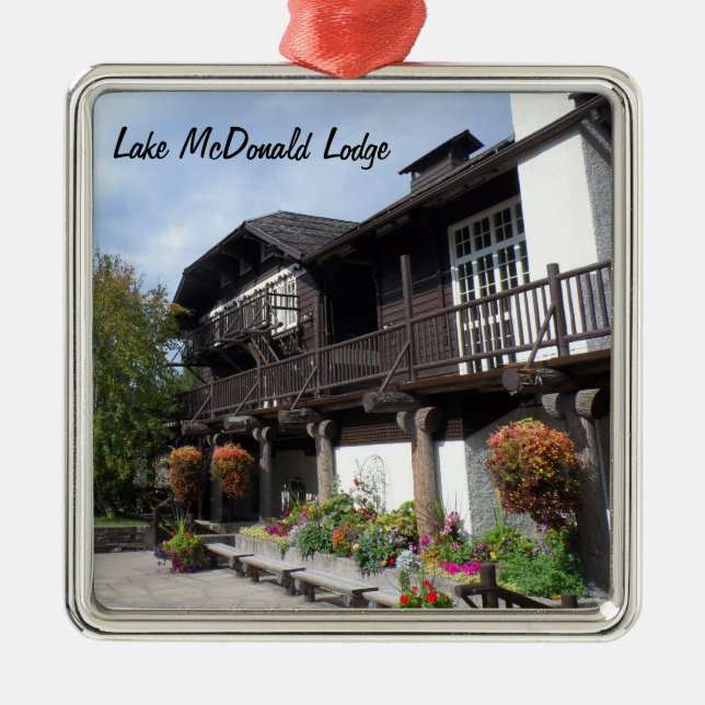 Seemcdonald-Häuschen-Glacier Nationalpark Ornament Aus Metall (Vorne)