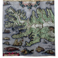 Seemonster von Island 1585 Karte