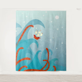 Seemonster Wandteppich