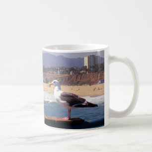 Seemöwe durch Santa Monica Strand Kaffeetasse