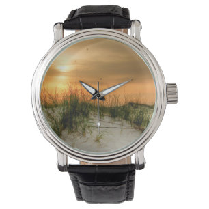 Seemöwen am Sonnenaufgang Armbanduhr
