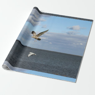 Seemöwen im Flug Geschenkpapier