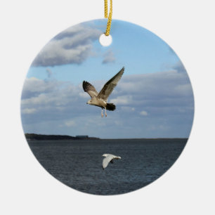 Seemöwen im Flug Keramik Ornament