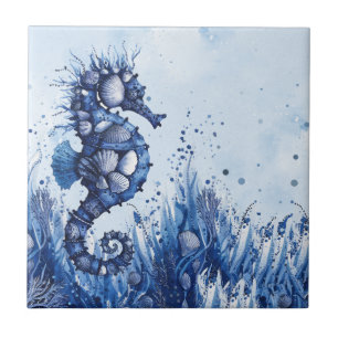Seemuscheln Seepferdchen Fliese