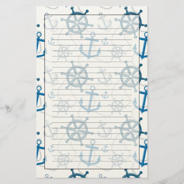 Seemuster Briefpapier (Vorderseite)