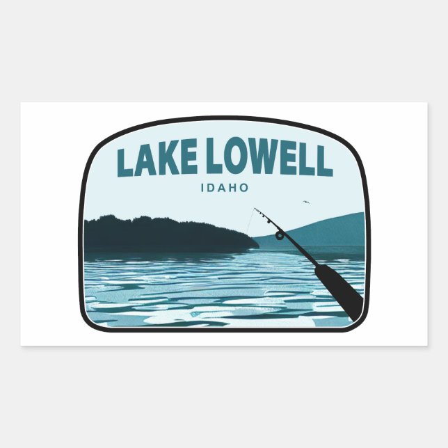 Seen Lowell Idaho Angelo Rod Rechteckiger Aufkleber (Vorderseite)