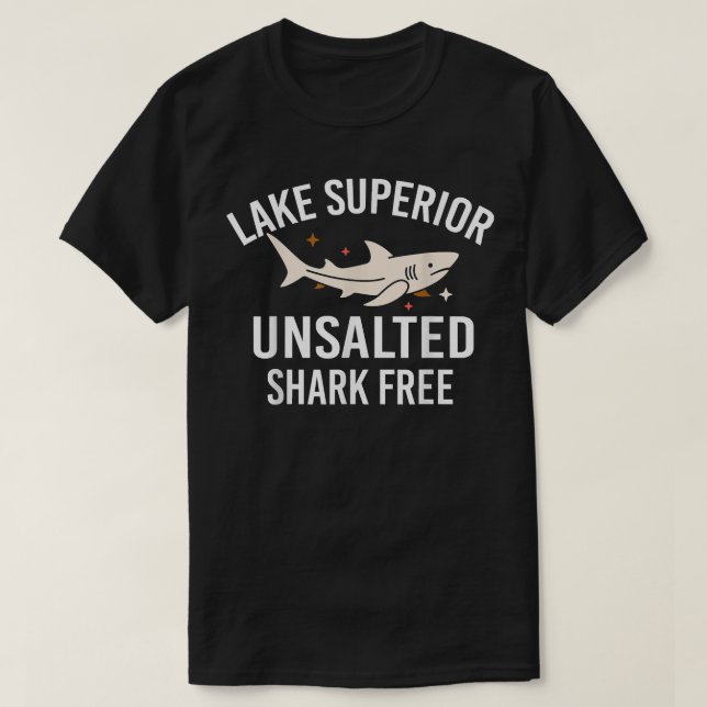 Seen Superior Unsalzbares Zitat Hai Freie Fisch T-Shirt (Design vorne)