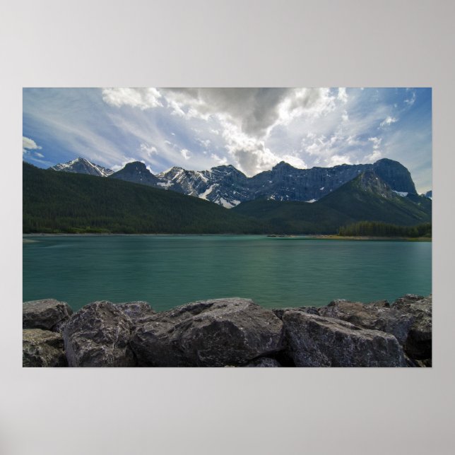 Seen und Berge Poster (Vorne)