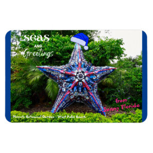 Seen und Grüße von Sunny Florida Weihnachten Magnet
