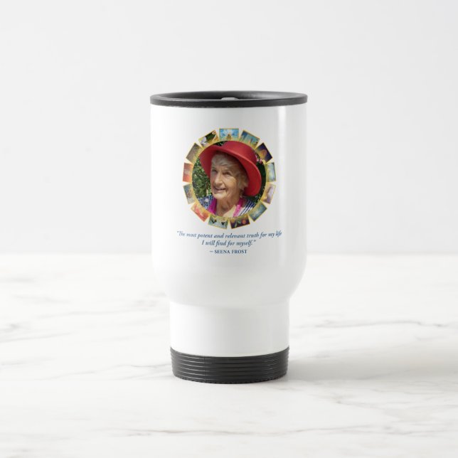Seena starke Zitat-Reise-Tasse Reisebecher (Mittel)