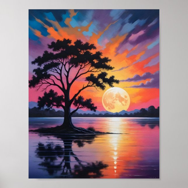 Seenlandschaft Poster (Vorne)