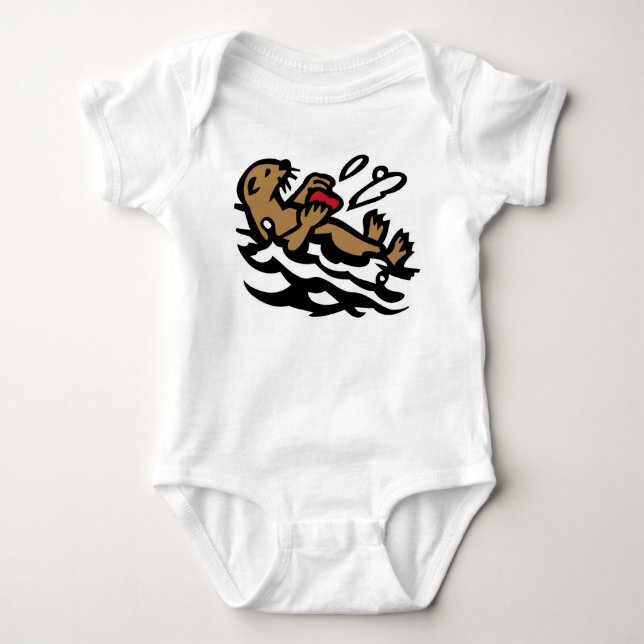 Seeotter Baby Strampler (Vorderseite)