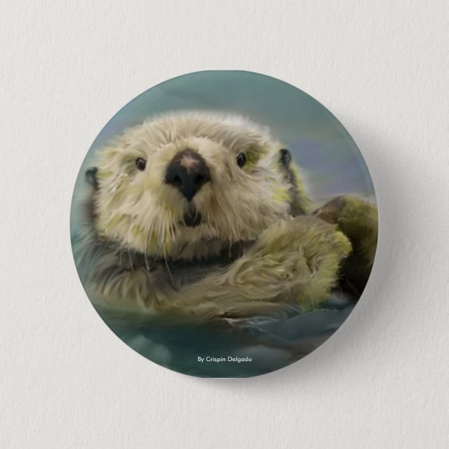Seeotter Button (Vorderseite)