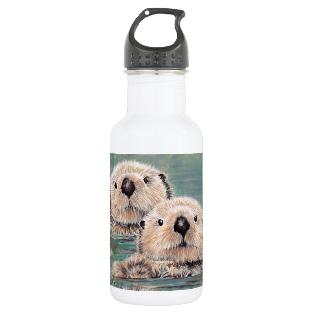 Seeotter Edelstahlflasche (Vorderseite)