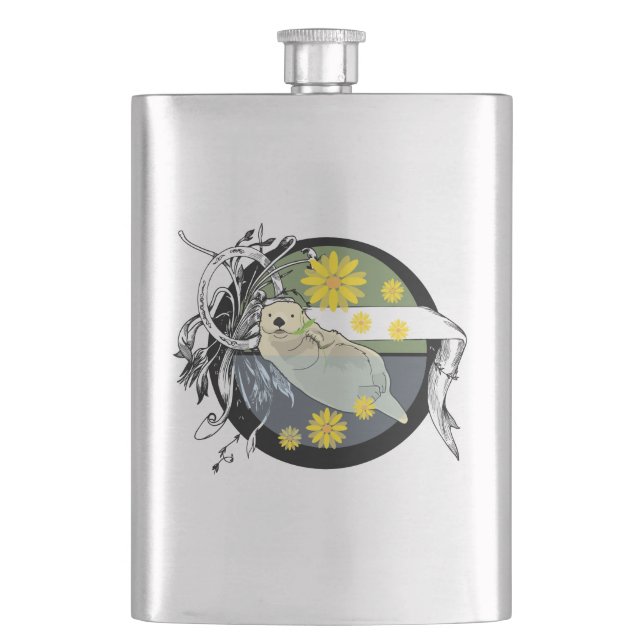 Seeotter Flachmann (Vorderseite)