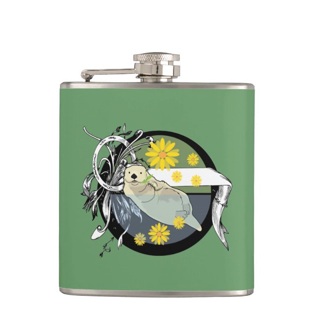 Seeotter Flachmann (Vorderseite)