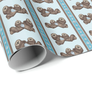 Seeotter Geschenkpapier