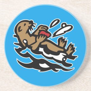 Seeotter Getränkeuntersetzer