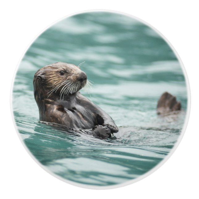 Seeotter Keramikknauf (Vorderseite)
