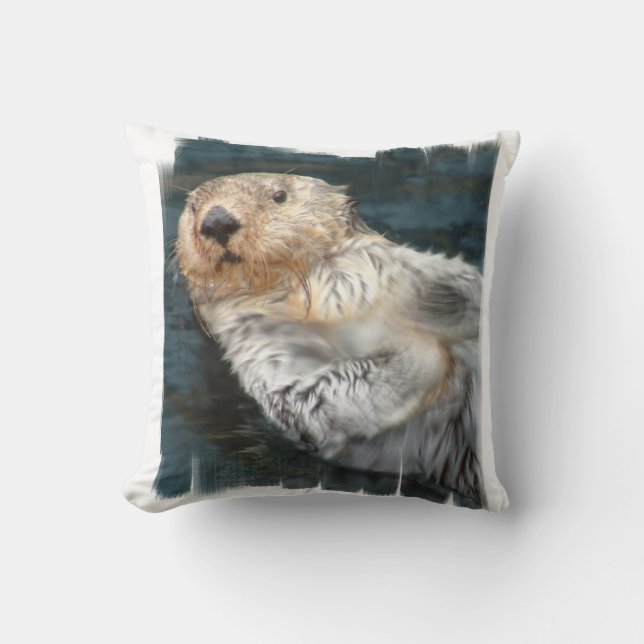 Seeotter-Kissen Kissen (Vorderseite)