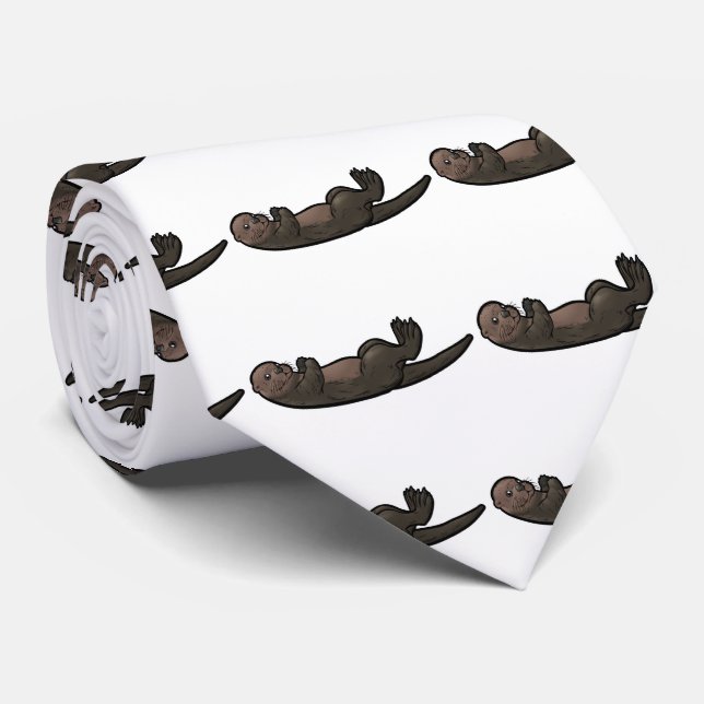 Seeotter Krawatte (Gerollt)