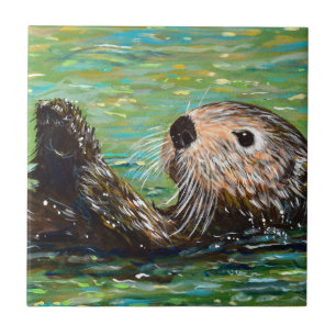 Seeotter-Malerei Fliese