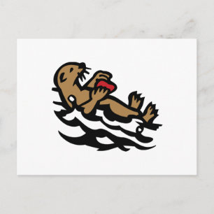 Seeotter Postkarte