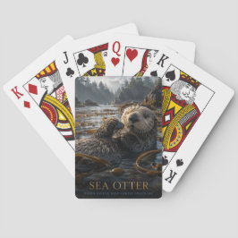 Seeotter-Seetangwald-Tiere-Poker Spielkarten